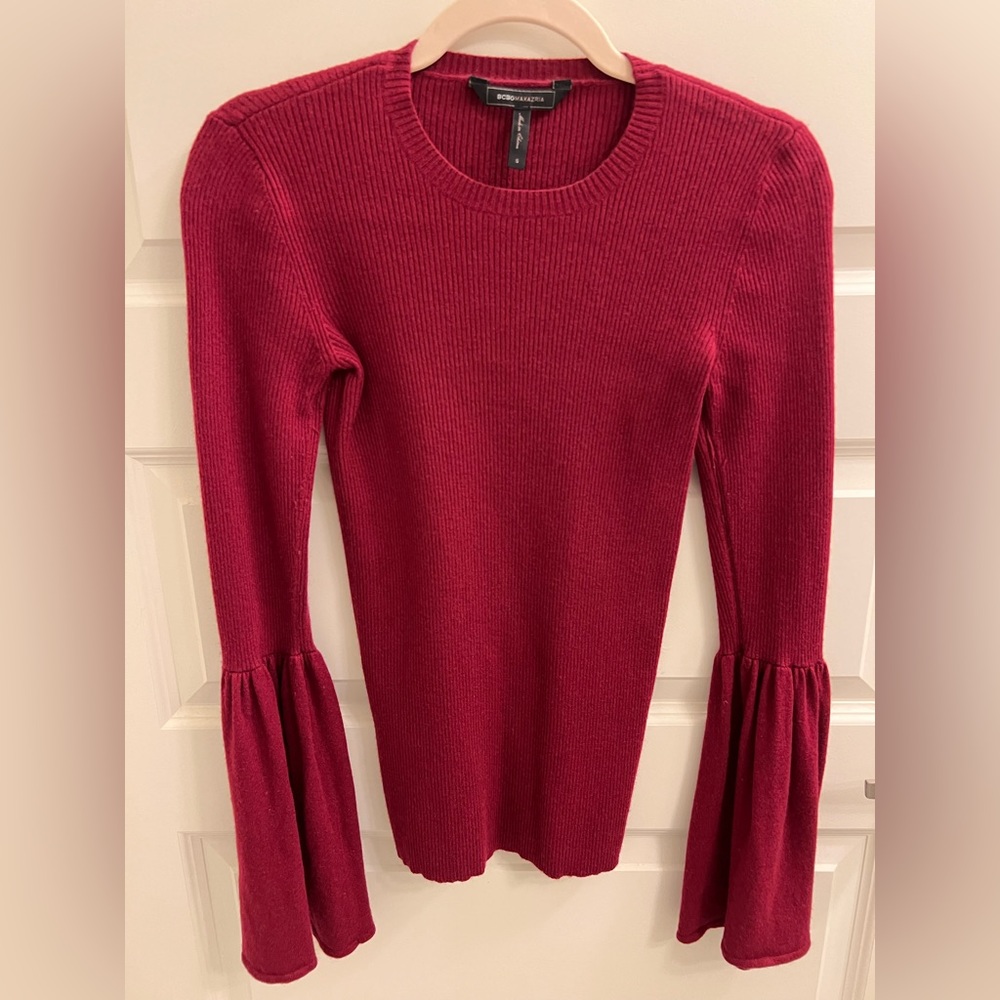 BCBG MaxAzria burgundy sweater